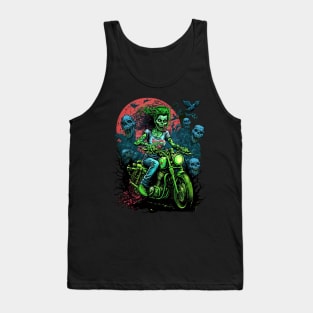 Zombie Girl riding a motorcycle Tank Top